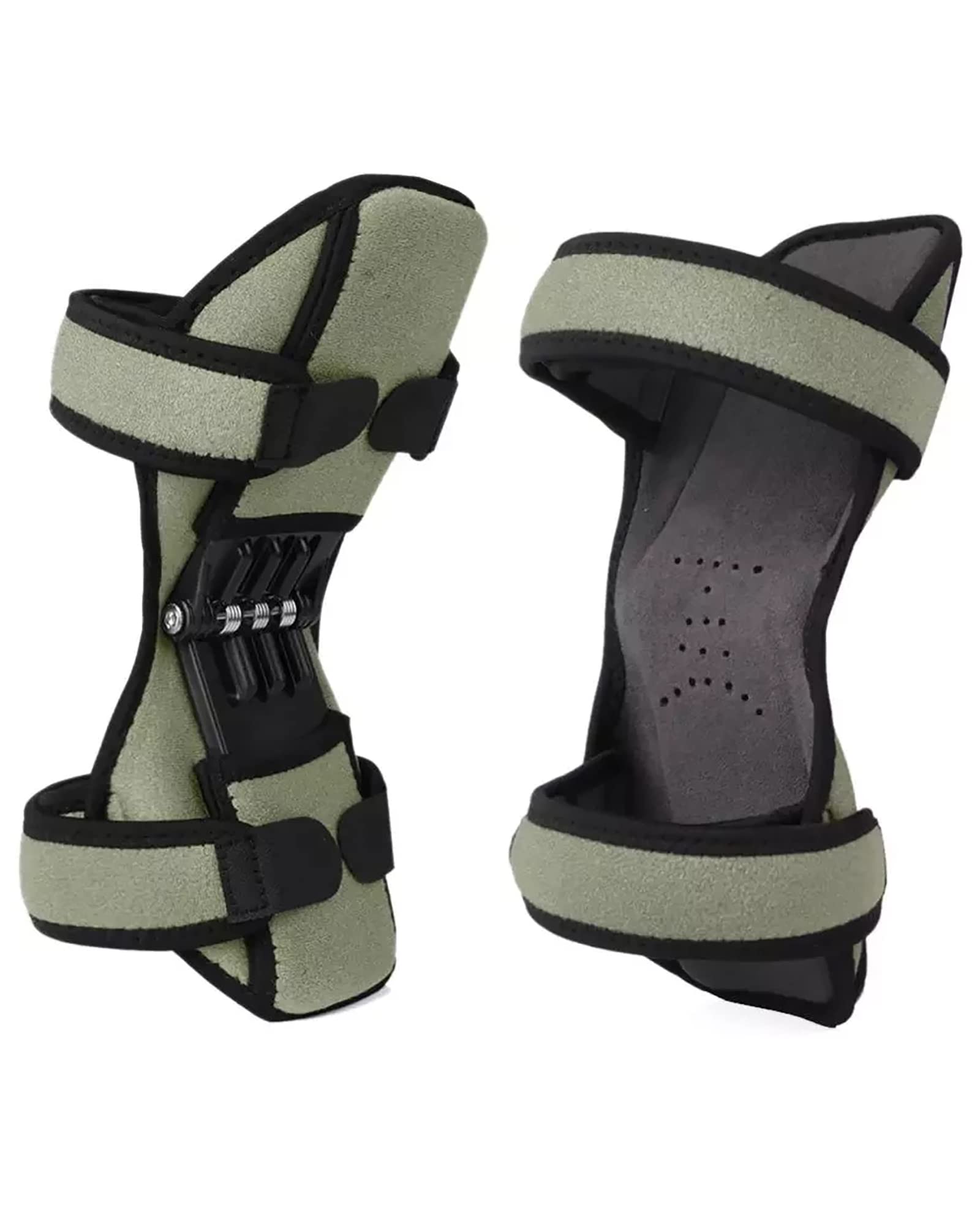 Genérico Rodillera con De Resortes, Transpirable Y Antideslizante, con Correas Ajustables, Que Reduce La Presión En La Rodilla, Ideal para Senderismo Y Trekking