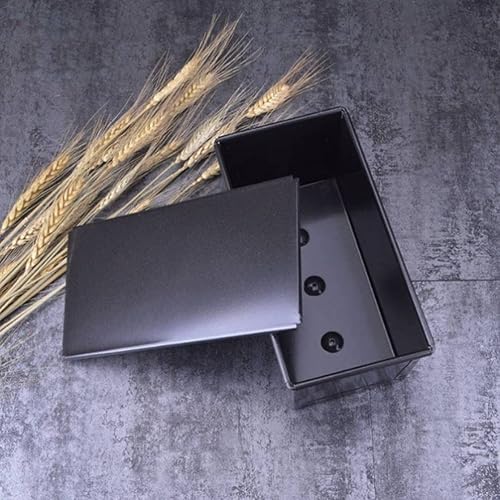 Miniatura 2 de Housoutil Pullman - Molde de pan plano para tostadas, antiadherente, moldes para tostadas de pan con tapa de acero inoxidable para hornear cocina,