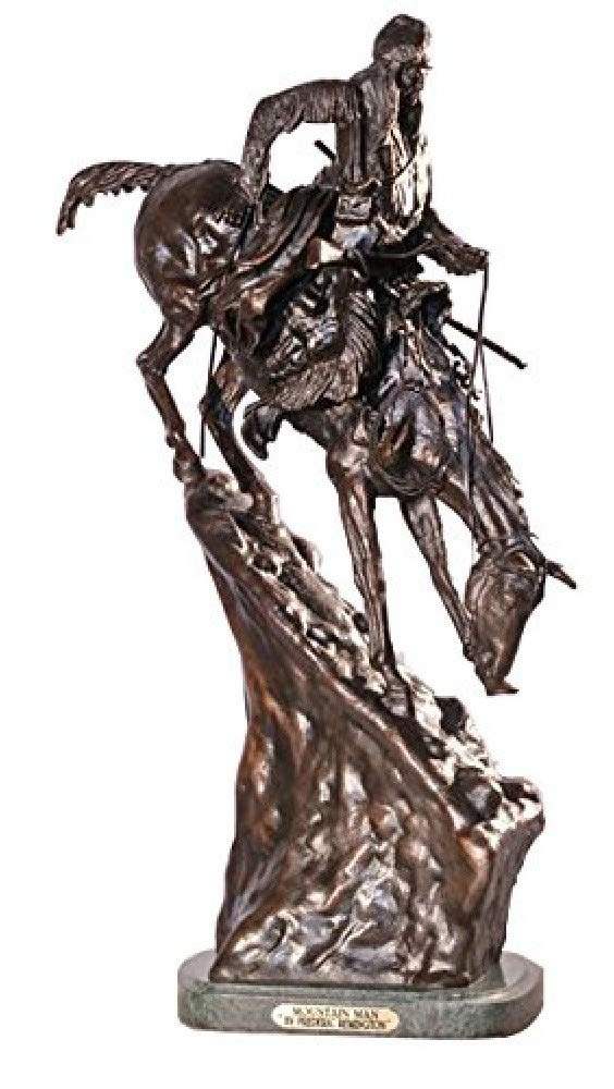 Frederic Remington Solid Bronze Mountain Man Statue Sculpture - Jumbo Size