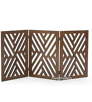 Naaztarders Kid Pet Safety Fence, Portable, Safety Gate Extension/Baby Safety Wooden Extension, Baby Safety Indoor Safety Gate for Kids Folding Safety Mesh, Gate for Pets)