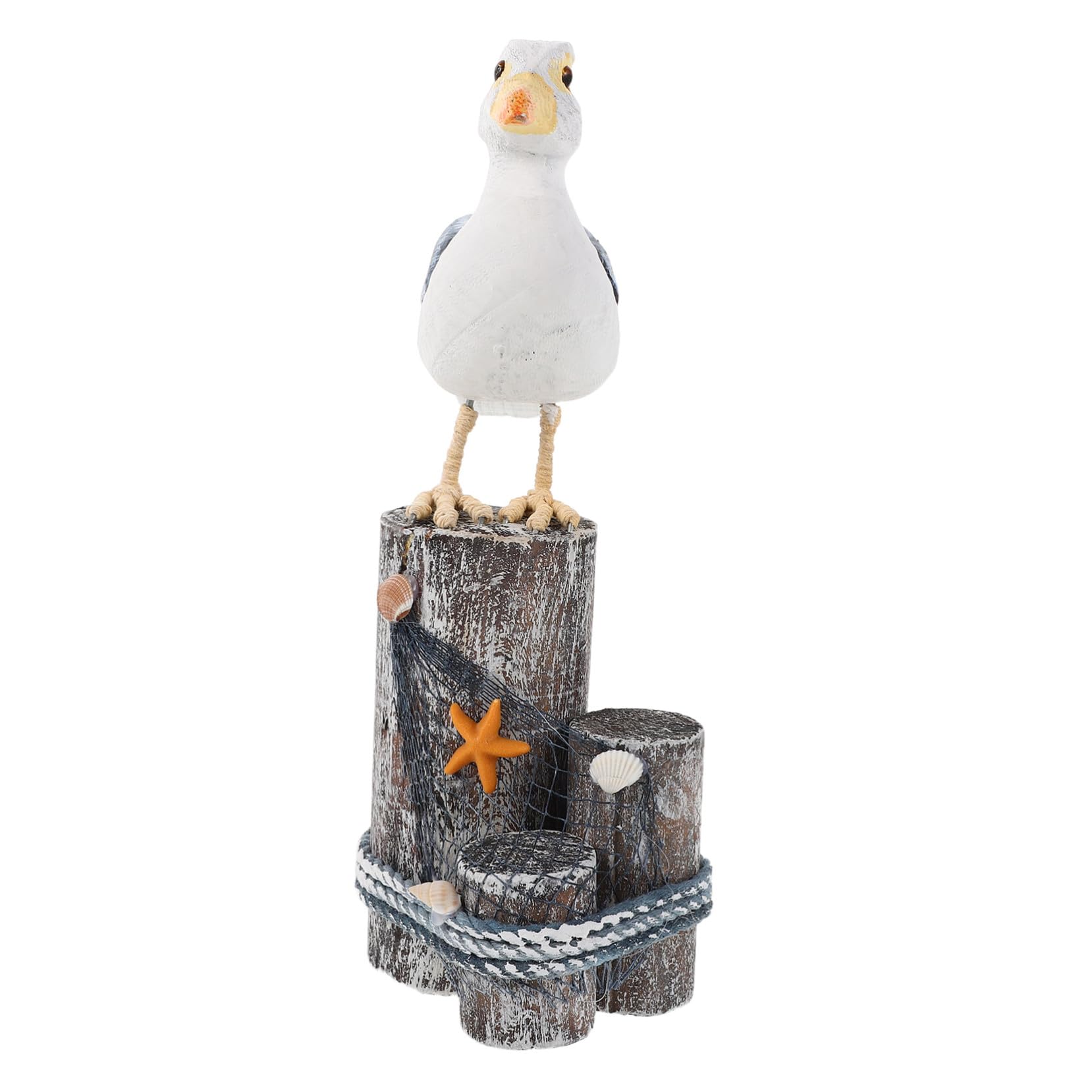 Figurines d'oiseaux marins cadeau idéal bois sculpté style méditerranéen