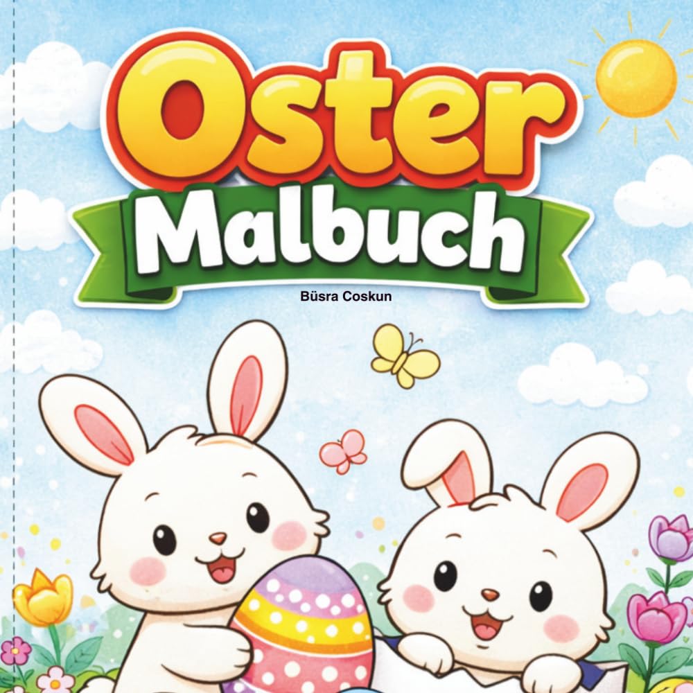 Oster Malbuch für Kinder: Süße Hasen & einfache Ausmalbilder für Kleinkinder ab 3 Jahren