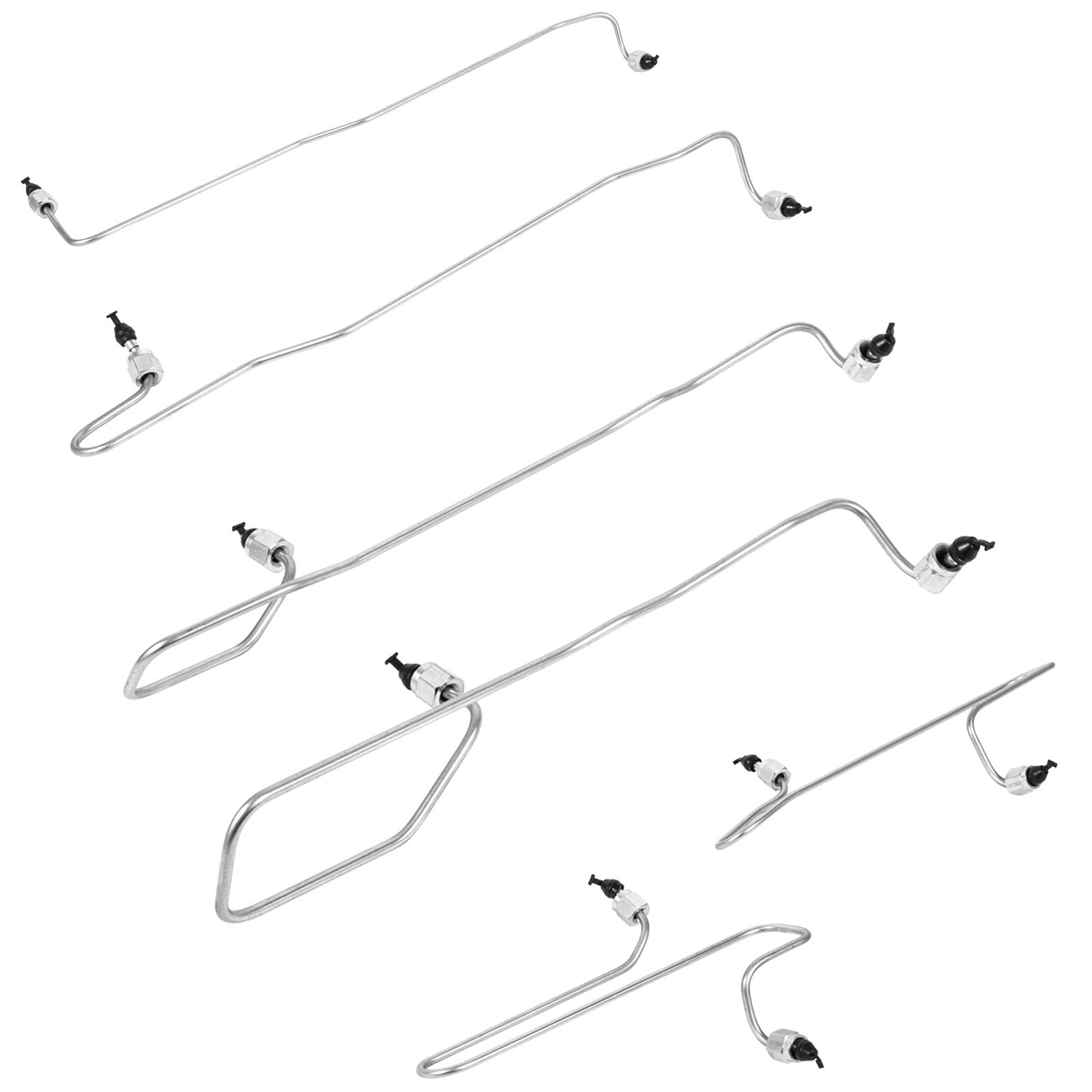 Kit de líneas de inyección de combustible con abrazaderas para CAT Caterpillar 3406 3406B 3406C 1917941 1917942 1917943 1917944 1917945 1917946
