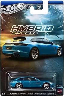 Hot Wheels Hybrid Speed 1:64 Porsche Panamera Turbo S E-Hybrid Sport Voiture Sport Hybrid Turismo Silver Series for 3 Years & Above 4/5 (Blue)-picture-15