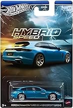 Hot Wheels Hybrid Speed 1:64 Porsche Panamera Turbo S E-Hybrid Sport Voiture Sport Hybrid Turismo Silver Series for 3 Years & Above 4/5 (Blue)