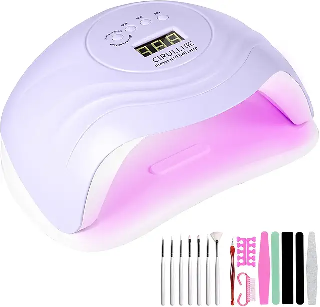 CIRULLI 168W LED UV Nail Dryer with Auto Sensor, 4 Timers for Manicure/Pedicure