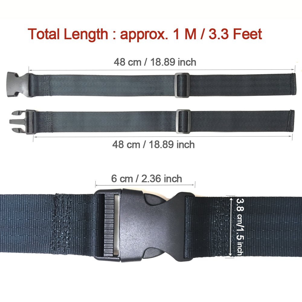 Image secondaire de ZARPMA Ceinture de sécurité à 2 points pour bébé, harnais de sécurité pour enfant, sangle de sécurité pour poussette, chaise haute