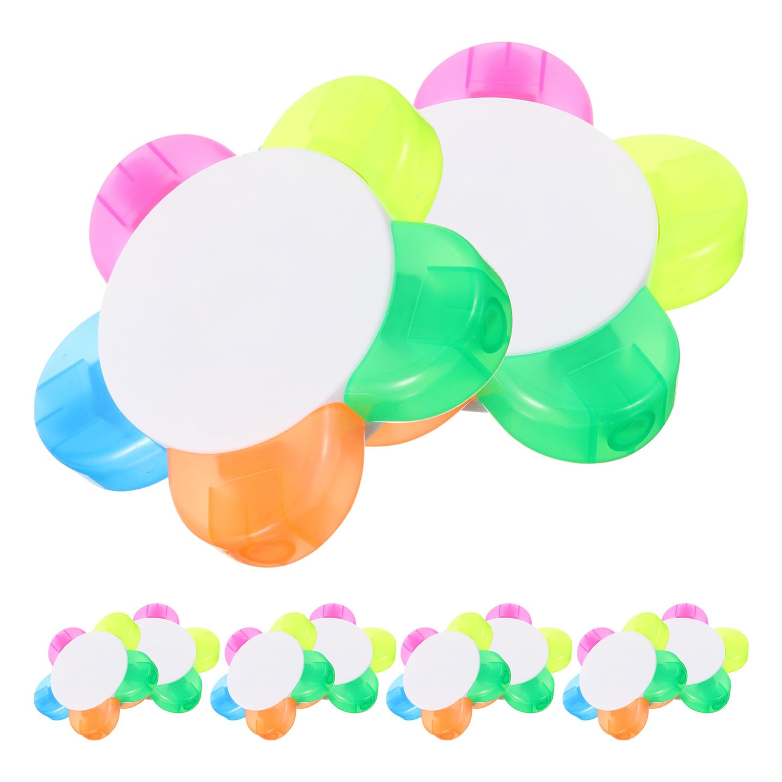 Surligneurs Fluorescents 10 Pièces, Marqueurs Mini à Cinq Couleurs pour Journaux et Agendas, Adaptés à L’École Bureau