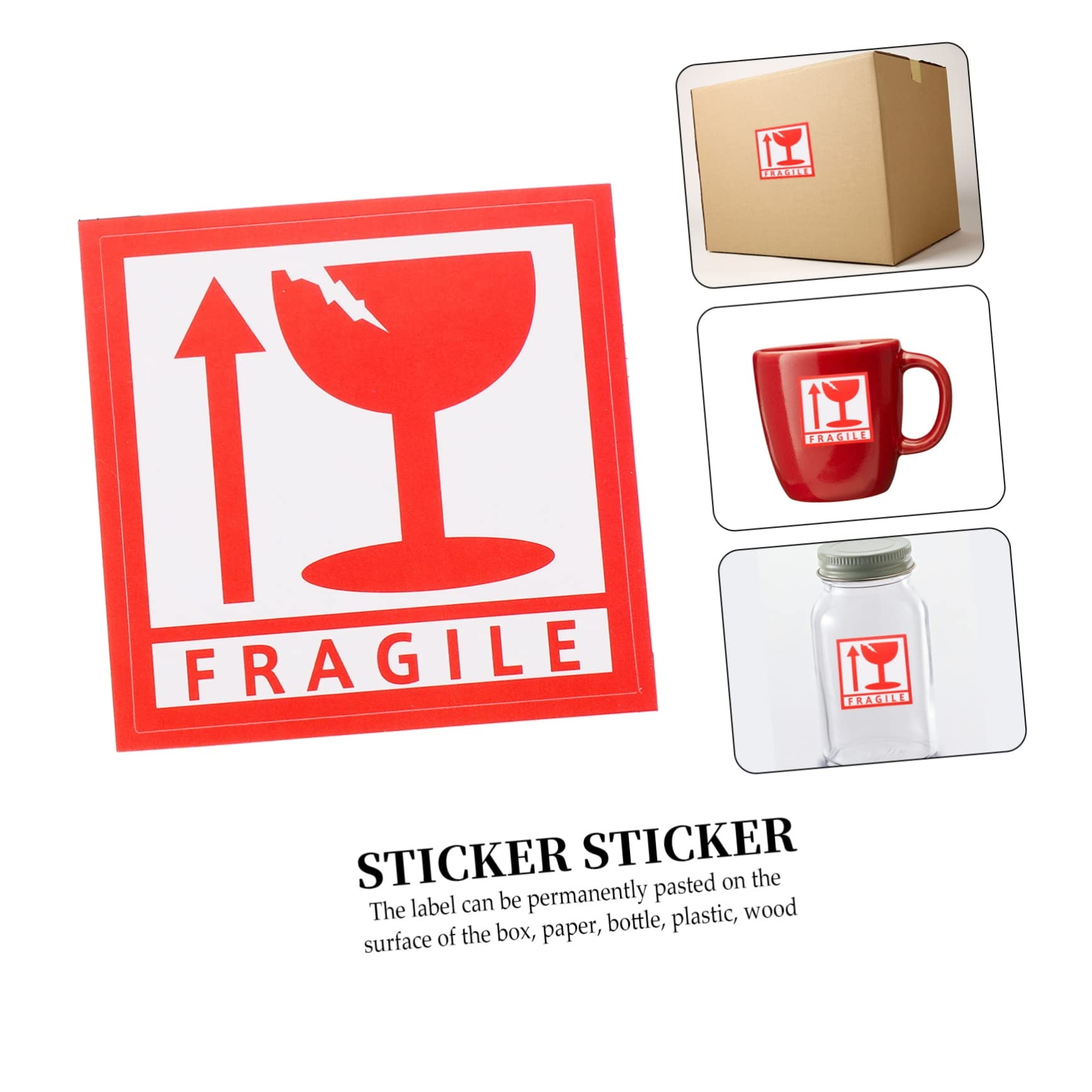 Étiquette Fragile Adhésive 1000 Pièces en Cuivre pour Emballage