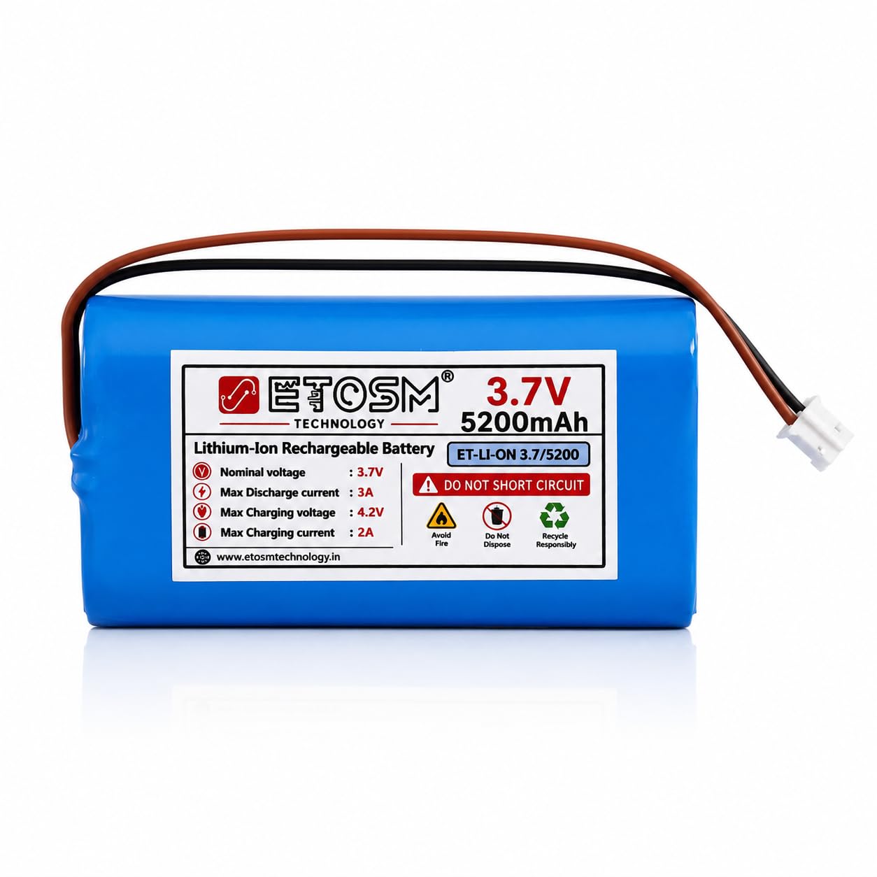 ETOSM-TECHNOLOGY ETOSM 3.7V 5200mAh Lithium-ion Battery - Image 1