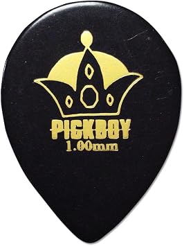 Pickboy Med Jazz, Black w/Crown, Pik Pak, 1.00mm, 10 picks