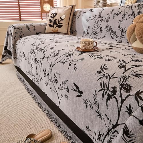 Housse de coussin de canapé en chenille housse canapé extensible