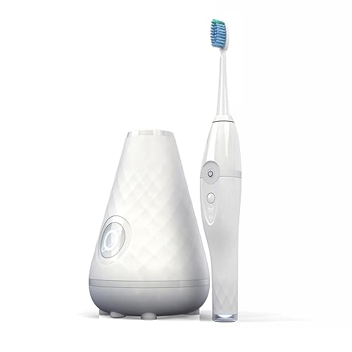 Miniatura 14 de Tao Clean Cepillo de dientes sónico desinfectante UV y estación de limpieza, cepillo de dientes eléctrico, ajuste de doble velocidad, Seaglass Green