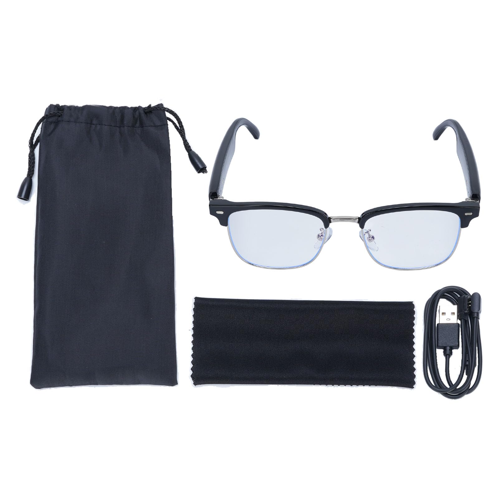 Topiky AI Translation Smart Glasses with Chatgpt, Vetri di Traduttore Video in Tempo Reale, Lingue da Sole Traduzione di Lingue a Luce Anti -Blu con Altoparlante per Le attività