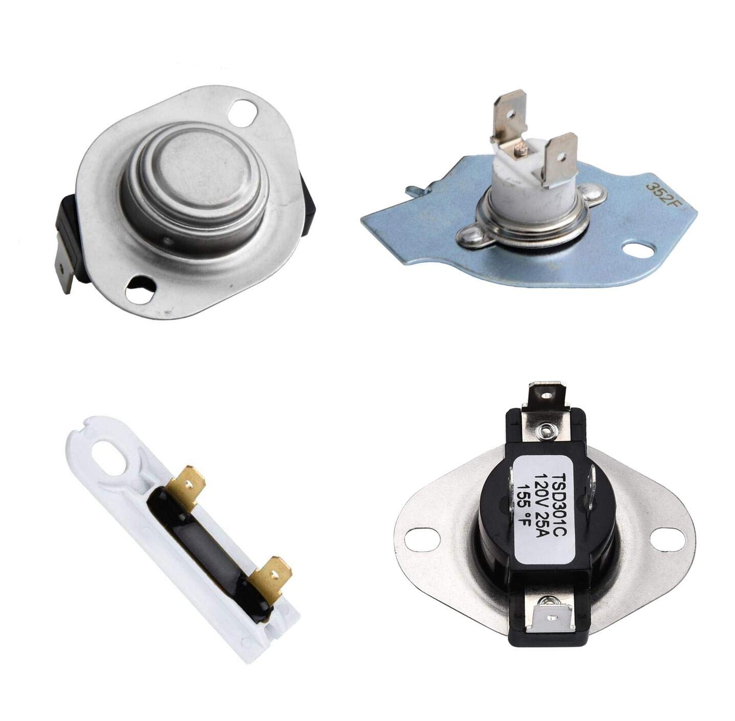 Toolsco Reliable 279769 Thermal Cut-Off Kit and 3392519 Thermal Fuse and 3387134 Thermostat Kit Compatible for Whirlpool Kenmore Maytag Dryer Replaces Replaces 3977394 3390291 PS345113 AP6008325