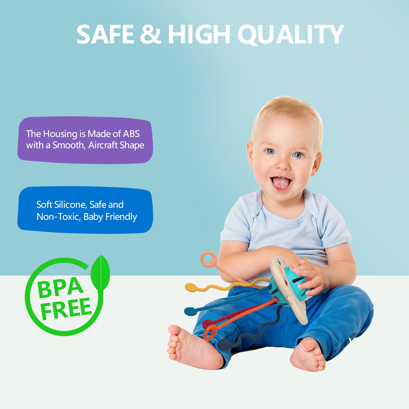MYDOVA Silicone Montessori, Giochi Sensoriali per Neonati, Giocattoli da Viaggio per Bambini 1 Anno, Bambini per Abilità Motorie Fini, Giocattoli Bambino Regalo 1 Anno