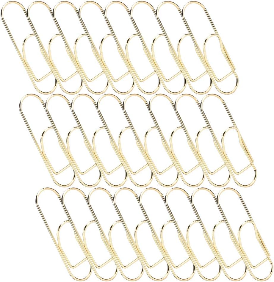 2 Box Gold Metal Pen Clips, Multi Purpose Pencil Holders Notebook Bill Stationery Accessories
