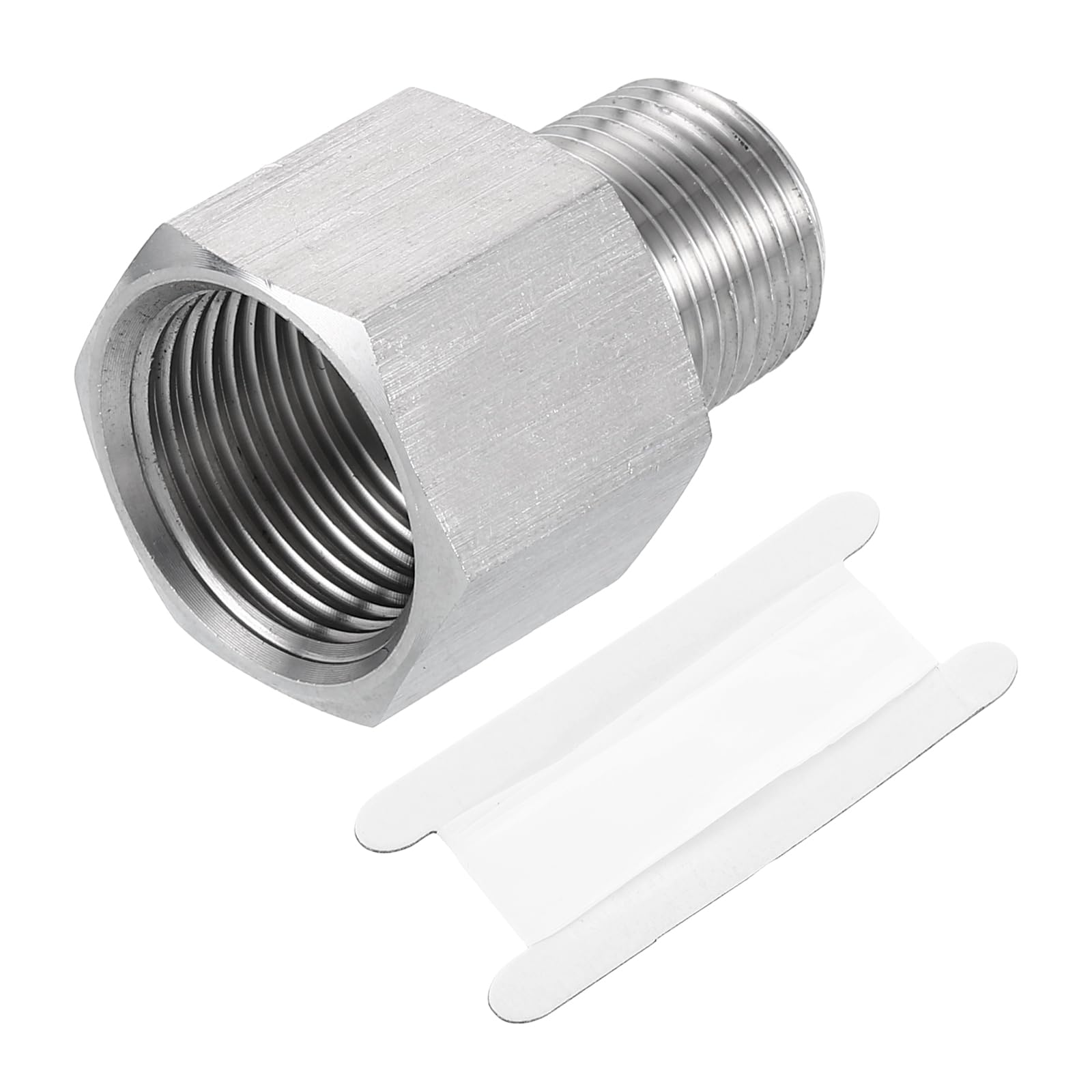 QUARKZMAN Reduktor do rur Adapter redukcyjny 3/8" NPT męski x M20 żeński 304 złącze reduktora ciśnienia wody oleju powietrza kolor srebrny