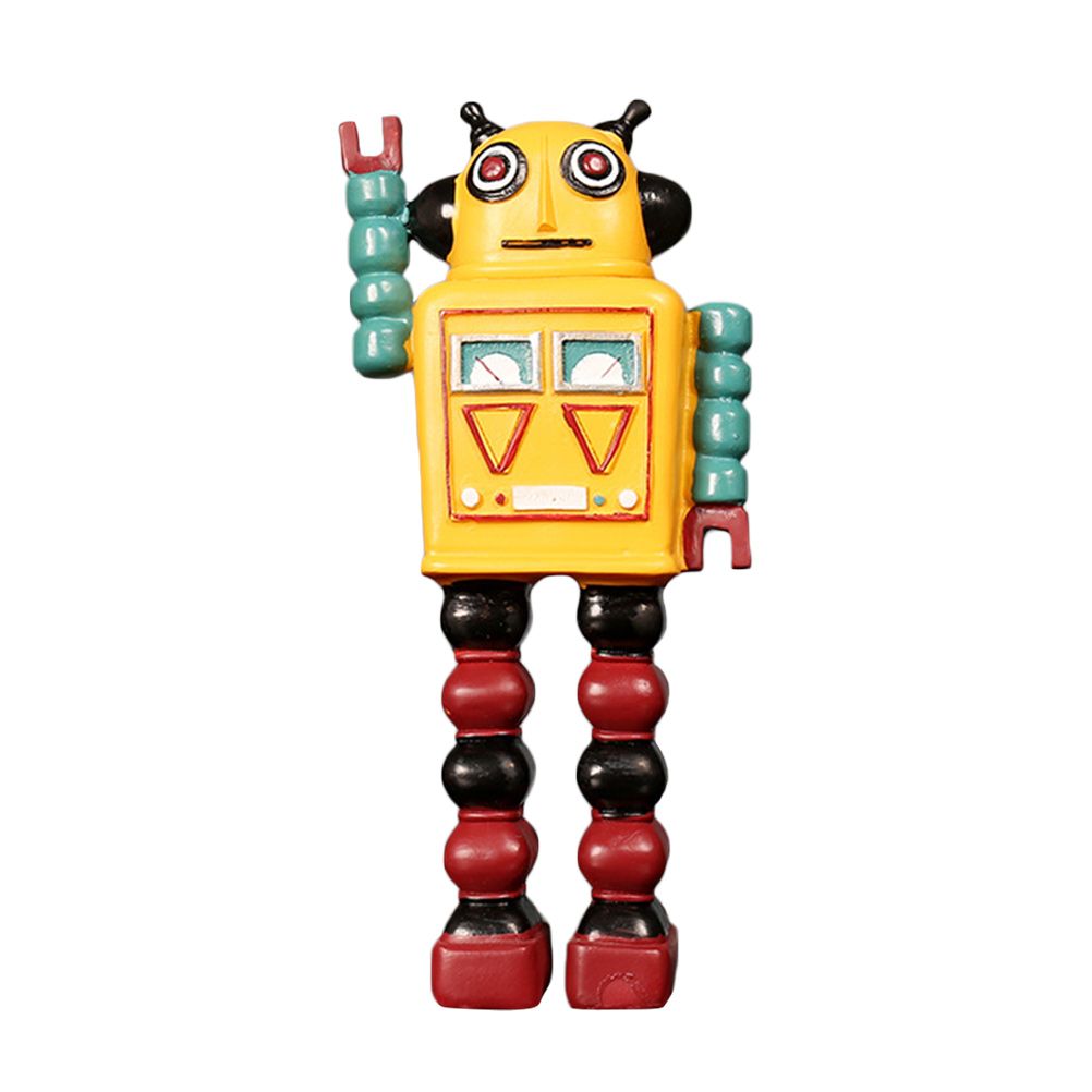 PARSAHO Vintage Steampunk Robot Clock - Iron Desktop Model, Working Clock & Collectible Decor