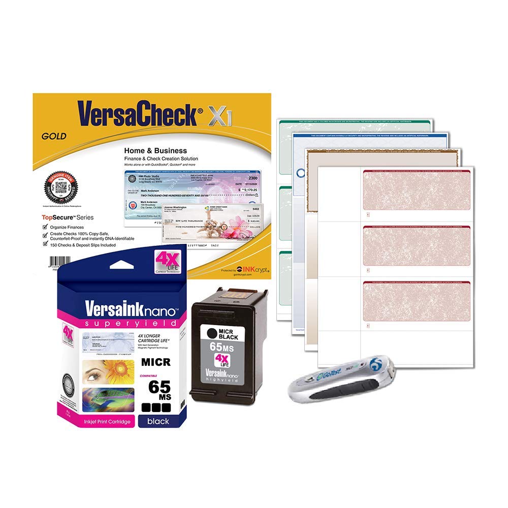 VersaCheck65 MICR Ink Check Printer Conversion Kit, MICR Black