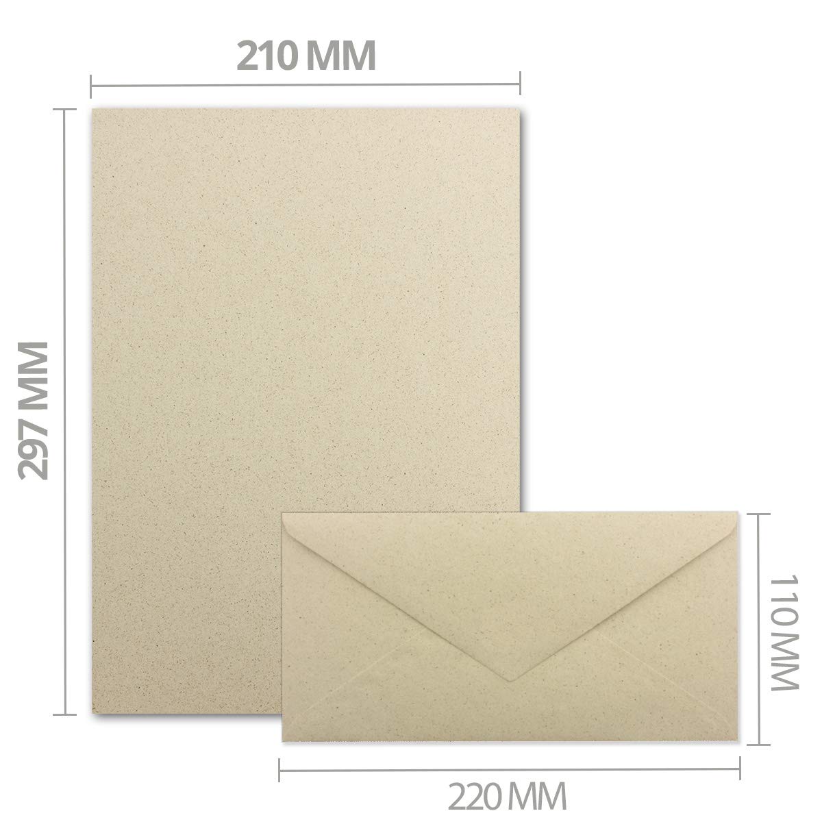 Lot De 25 Feuilles A4 Crème Élégantes Avec Branches D’Eucalyptus + 25 Enveloppes DL Vert Eucalyptus – Papier 120g Imprimable Pour Invitations Mariage, Anniversaire Ou Lettres Personnalisées
