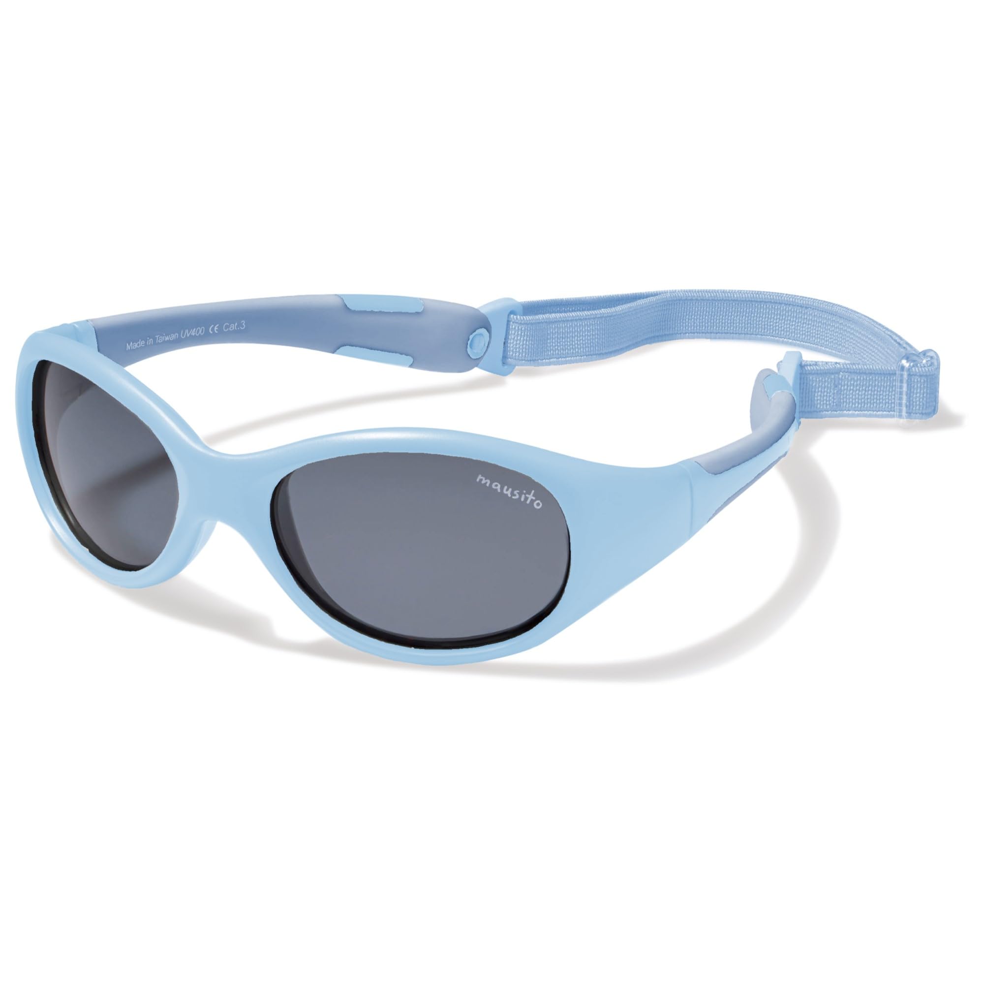 Mausito Lunettes de soleil enfant 2-4 & 5-8 ans monture flexible & bandeau ajustable et amovible | Lunettes de soleil enfant protection 100% UV & sans BPA | Design européen, maintien parfait