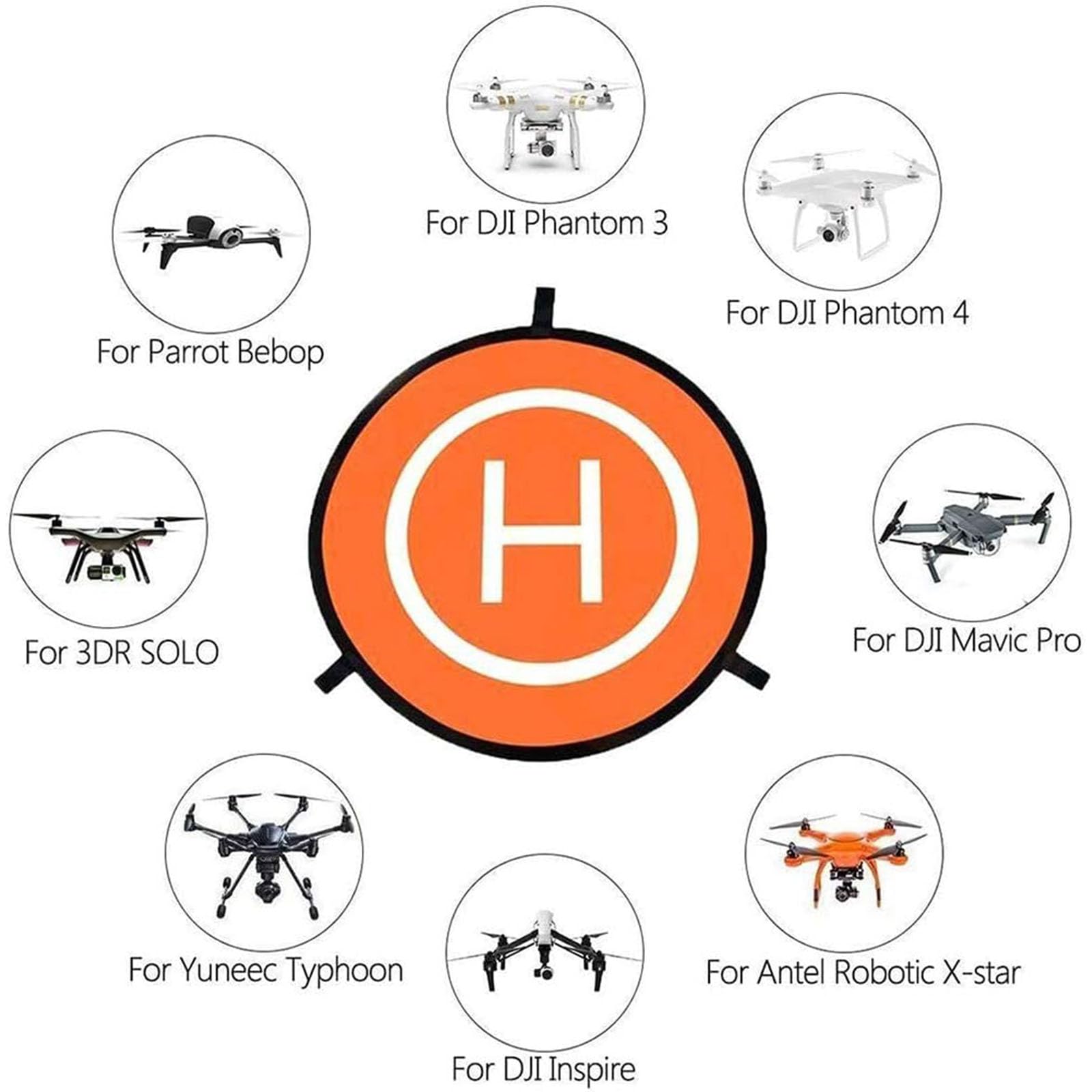 Przenośna mata do lądowania, składana podkładka do lądowania, uniwersalna wodoodporna podkładka Helipad, dwustronna podkładka do lądowania, do Mavic Phantom 3 4 Spark Mavic Pro, Kiuiom