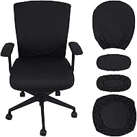 Vista 1 de Tatuo Funda para silla de computadora, funda de asiento de oficina con reposabrazos y respaldo, protector elástico elástico para silla giratorio