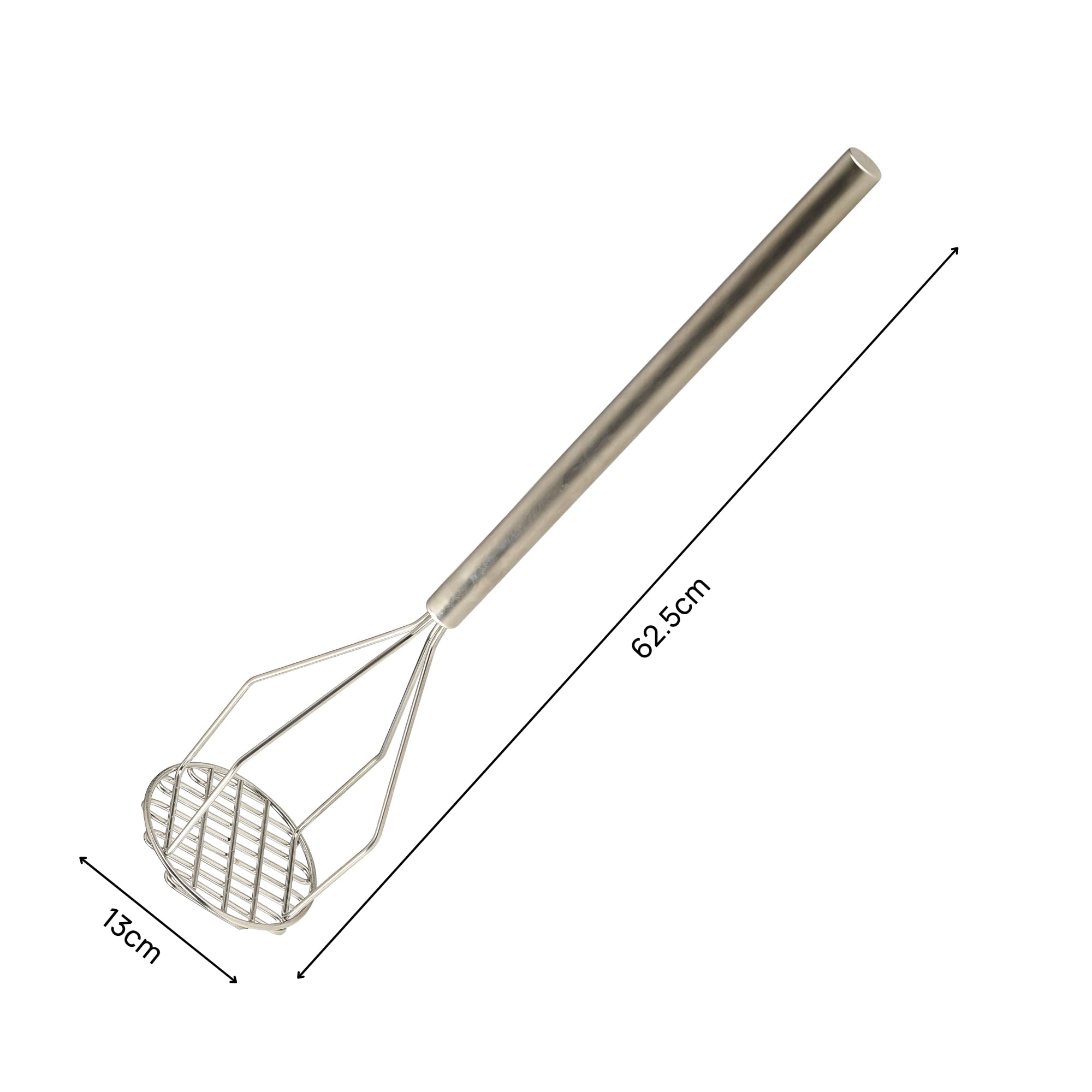 Genware TF1726 Kartoffelstampfer, Edelstahl, 625 mm, 1 Stück