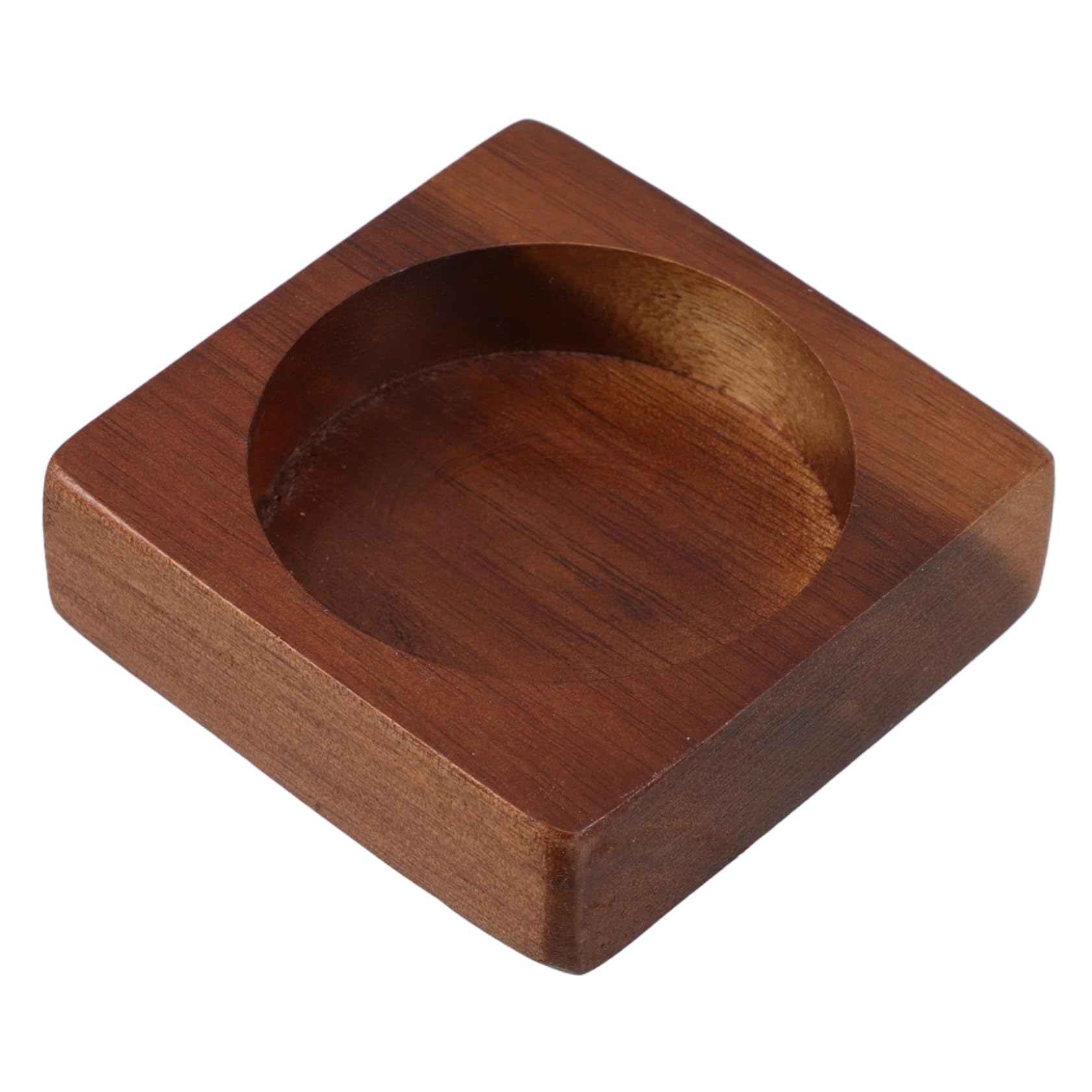 Cabilock Wooden Salt Pepper Grinder Pedestal Base Stand Square Tray for Kitchen