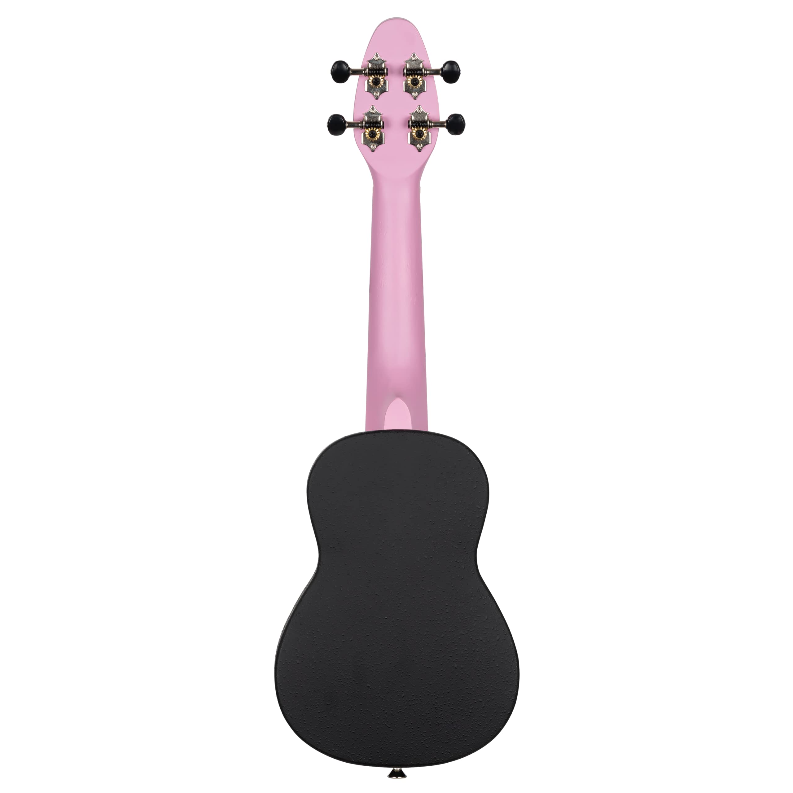 Ortega Guitars Ukelele Soprano rosa - Keiki K2 - Kit de inicio incluye afinador, correa, 5 púas medianas y bolsa de dibujo - pastel/polvo de hada (K2-FYD)
