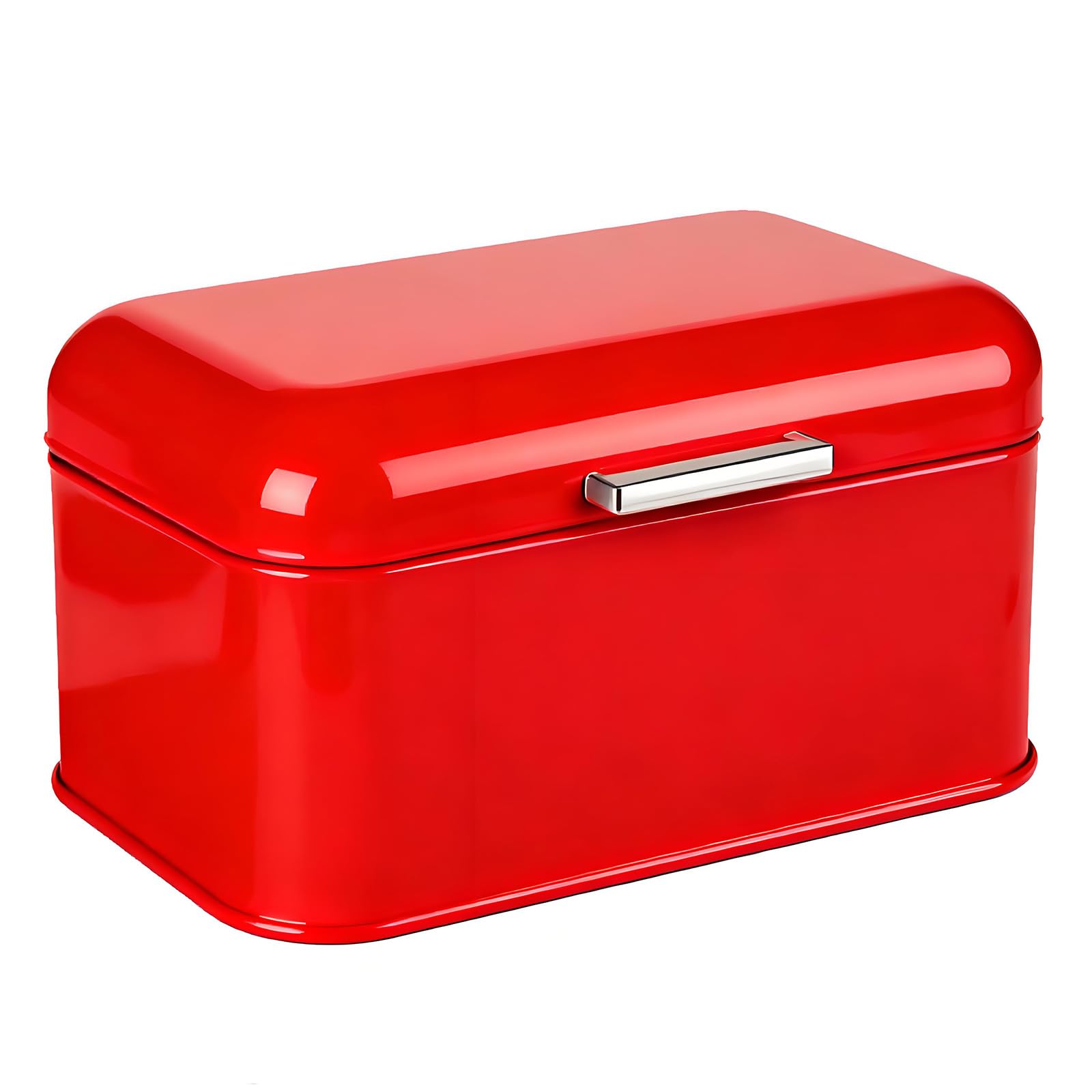 Snorvixre Iron Bread Bin with Lid Large Capacity Food Storage Container for Countertop Kitchen Accessories Metal Bread Storage