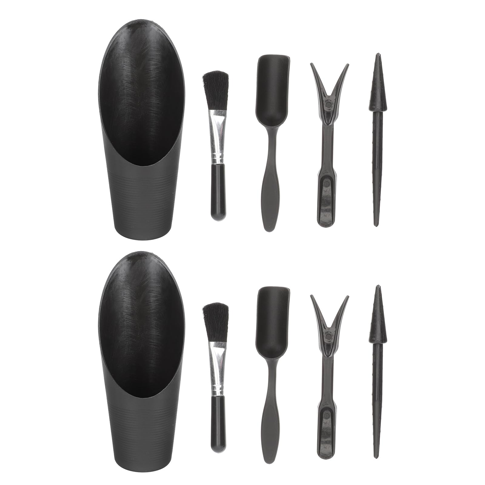 GANAZONO 2 Sets Transplanter Pots Set Sets Plant Care Accessories Garden Rake Flower Planting Tools Garden Tool Set Plastic Black Gardening Accessory Succulent Planting Supplies Mini