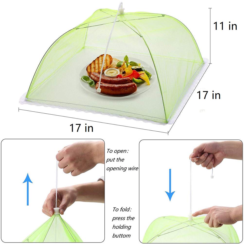 Lot De 4 Cloches Alimentaires Anti-insectes Pliables - 32x31 Cm - Pour Pique-nique, Barbecue, Cuisine