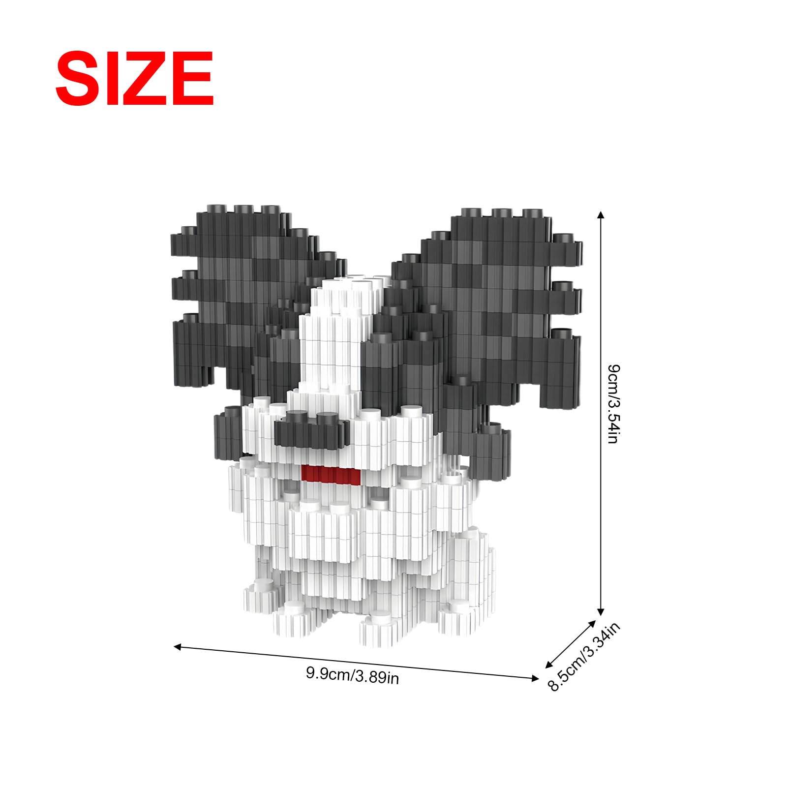 NOOLY Micro Dog Building Blocks, Pet Bricks Sets for Adults and Boys Girls CLJM-01 (Butterfly Dog) - Image 2