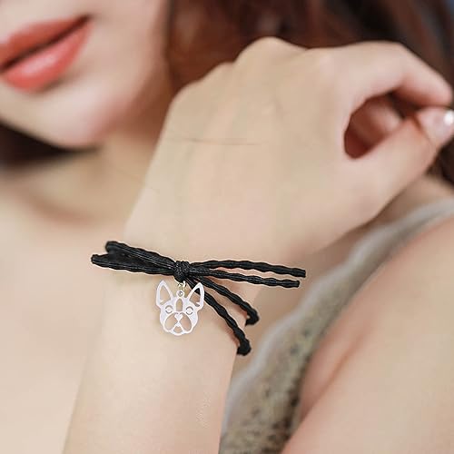Miniatura 6 de 5 colgantes de acero inoxidable de 1.260in de Airssory para mujer, hombre, diseño de bulldog francés