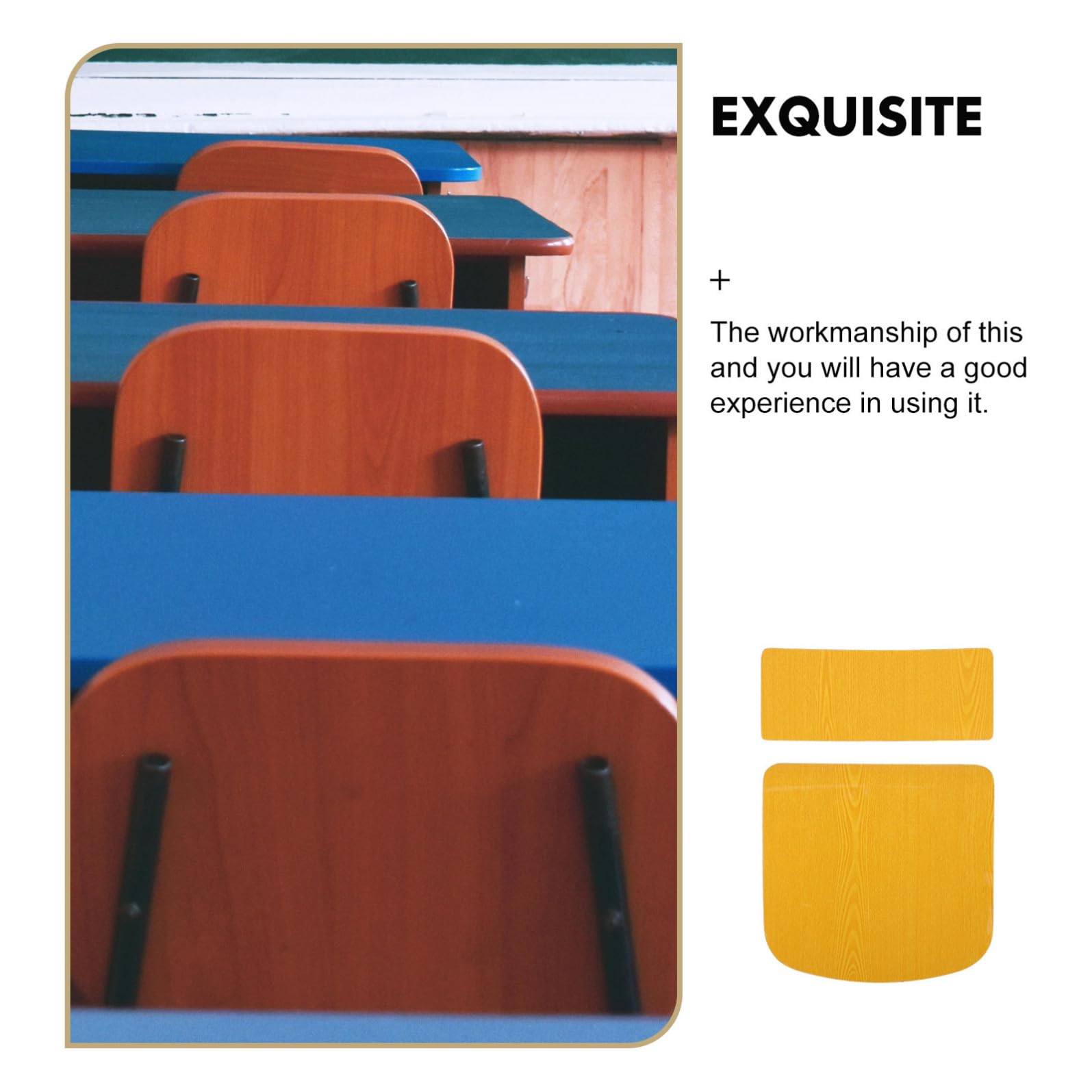 Set Componenti Posteriori Compatibili Accessori Schienale Sedia da Scrivania per Studenti Materiali ad Alta Densità Ergonomici per Studio Domestico e Scolastico