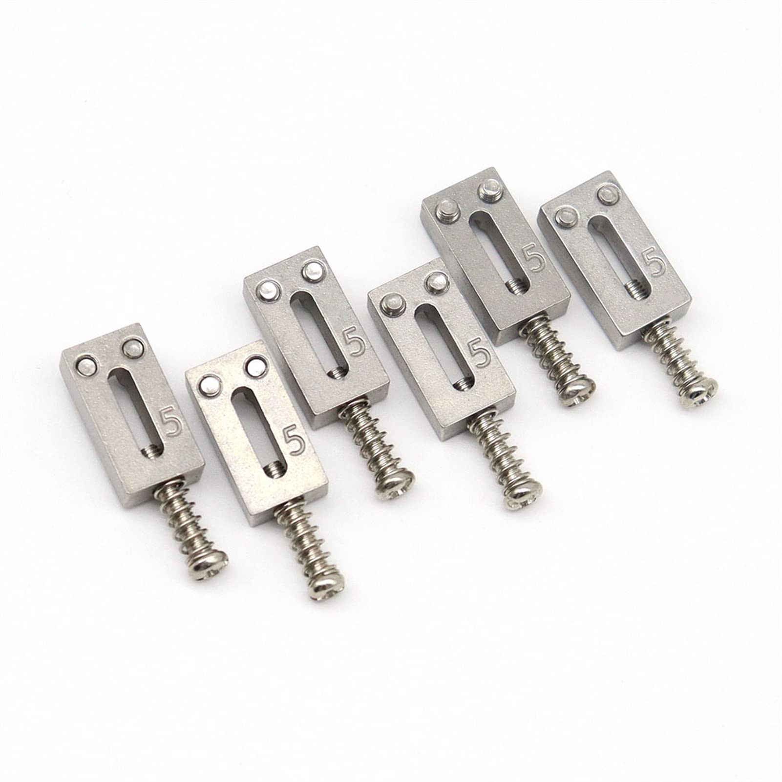 Accesorio repuesto puente 6 PCS Acero Inoxidable Puente De Guitarra Eléctrica Silla De Montar Sillín De Cuerdas Sillín Para Guitarra Eléctrica