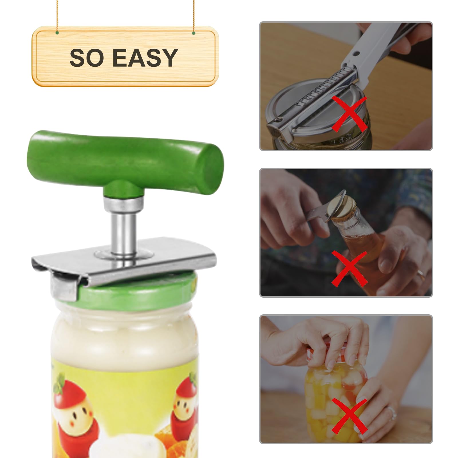 Arthritis Glasöffner - Einfacher Dosenöffner Für Senioren Und Schwache Hände