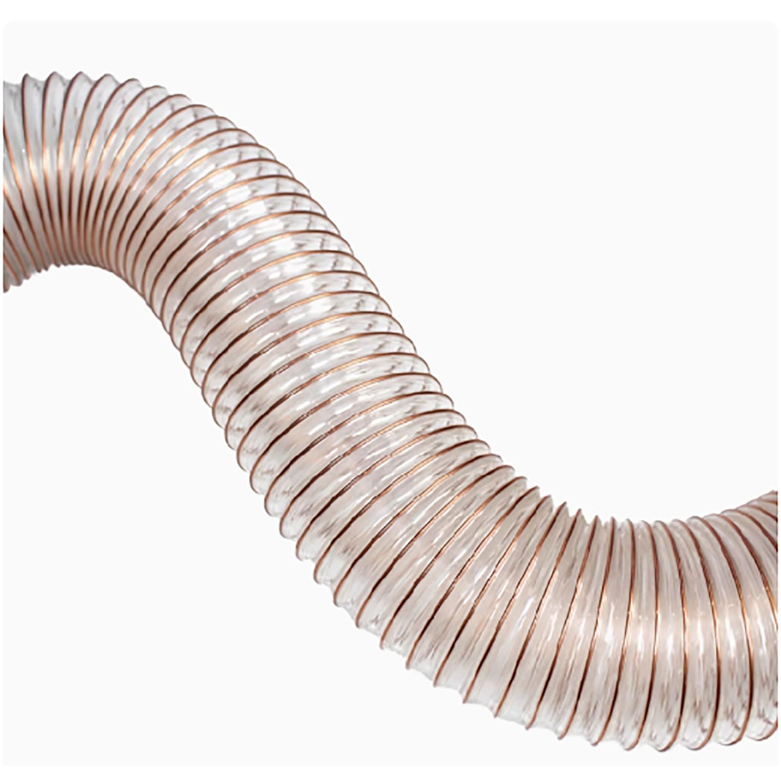 COYOUCO PU Dust Collection Hose, 300Mm ID, 1M Length, Flexible Transparent Vacuum Hose for Industrial Dust Extractor,0.93mm