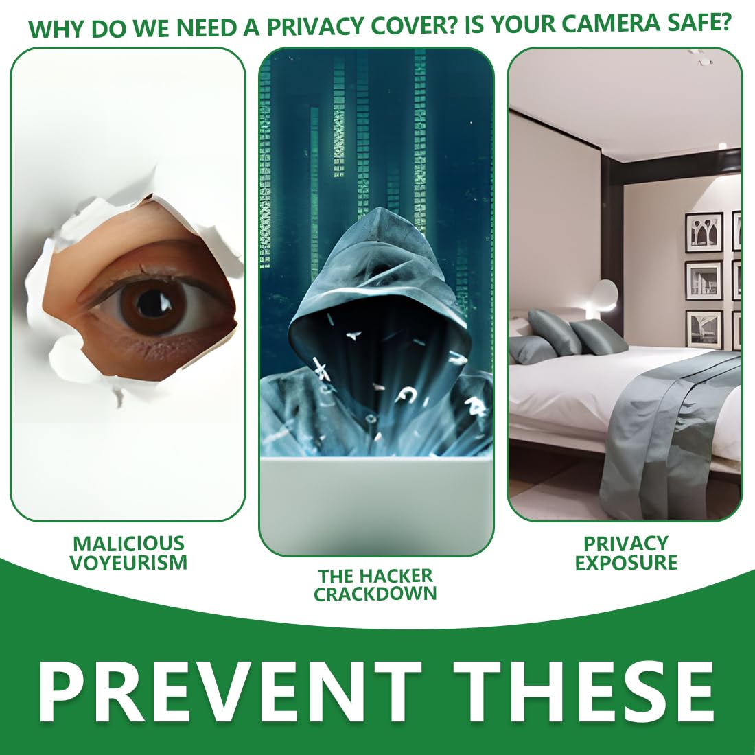 Set Copri Webcam Ultrasottile con Motivo Vegetale per Protezione Privacy 6 Pezzi