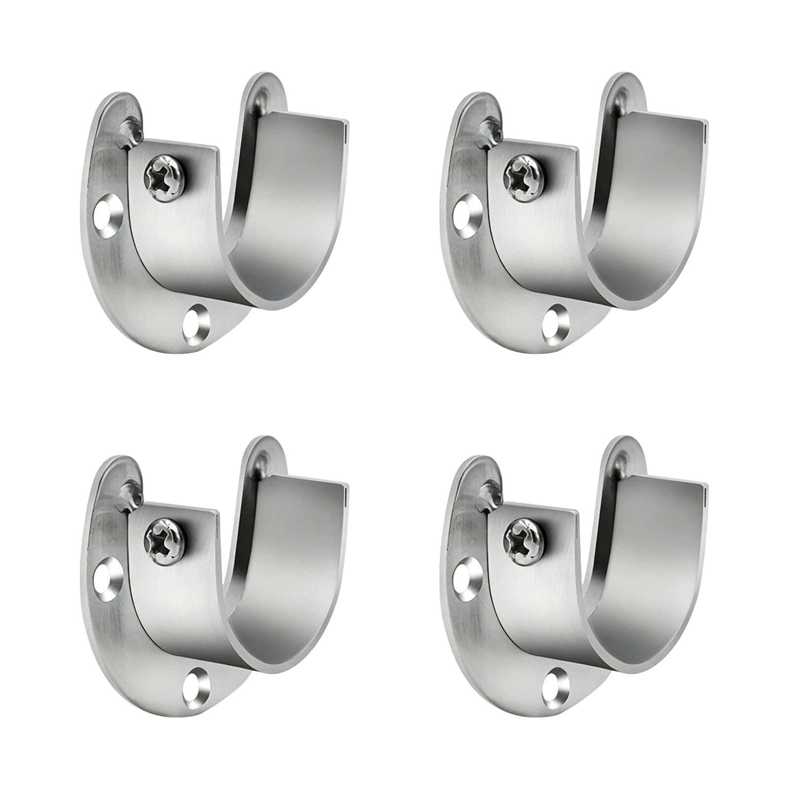 carotoe Of 4 Modern Wardrobe Hanger Flange Mount Metal Construction for Bedroom Furniture Upgraded Long Lasting Use Wardrobe Hanger Rod