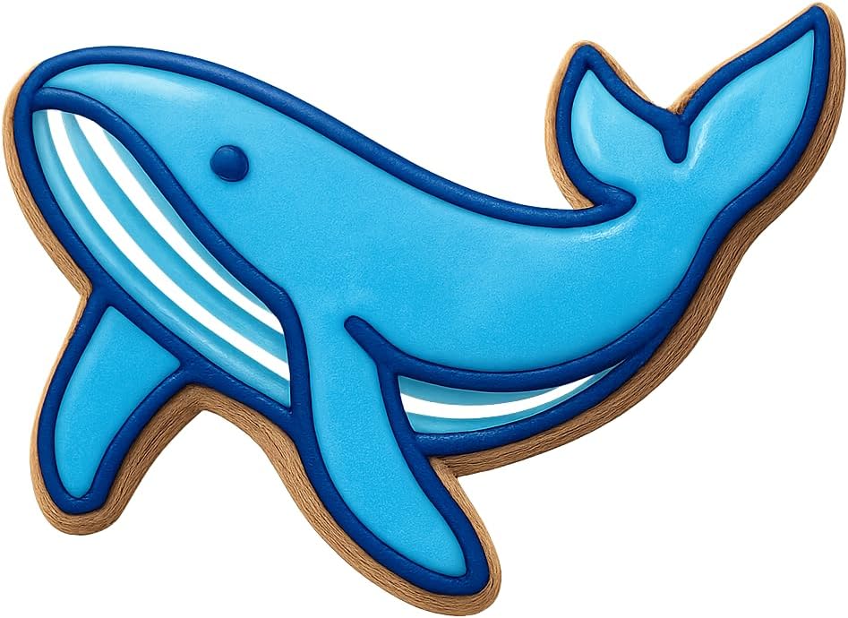 Flying Humpback Whale Cookie Cutter & Stamp - 4x2.5" Premium Baking Fun image 3