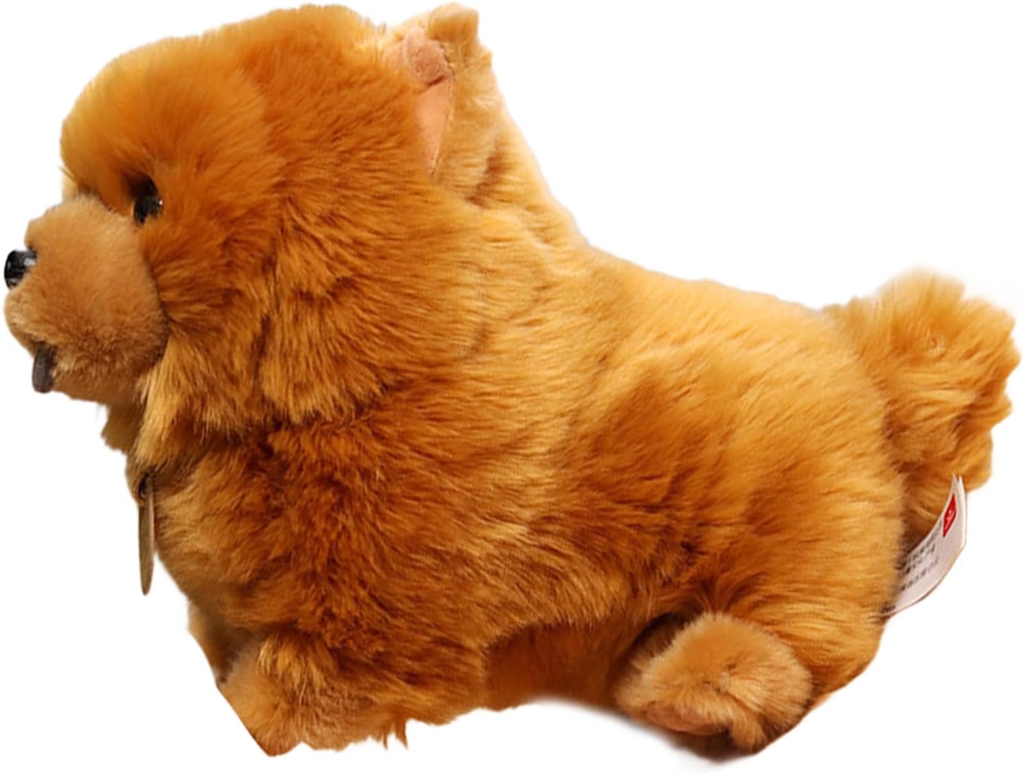 Stuffed Chow Plush - Realistic Dog Doll, flffuy Soft Material, Cute Sitting Pose, Decorative Animal Toy, Playtime Companion, Collectible Stuffed Doll | Fun Present for Children Adults Pet Toy Fans