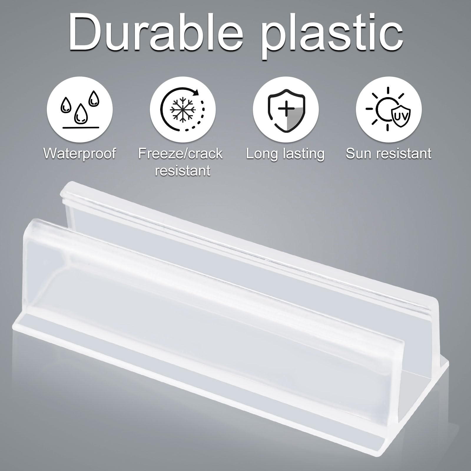 Lasuroa 24pcs Neon Rope Light Clips Mounting For Govee, Adhesive Clear LED Strip Wire Clip Brackets Waterproof Rope Light Holders Hooks For Floor Wall Mount Indoor Outdoor - View #9