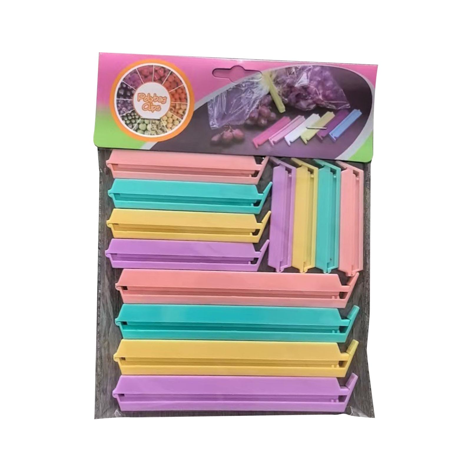 Kalttoy Sturdy Thickened PP Snacks Bag Clip 12/16 Pack Leak Proof Food Storage Sealing Clip for Chip Cereal Candy Kitchens Pantries Organization Effective Sealing
