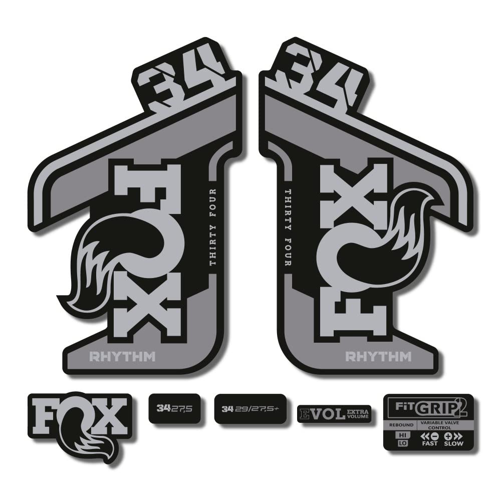 Star Sam Grey Stickers Compatible With Fox 34 Rhythm 2021 1 Cm