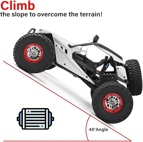 Miniatura 6 de WLtoys WL 12429 112 4WD RC Racing Car de alta velocidad Off-Road Control remoto aleación camión LED luz Buggy juguete regalo para niños RTF (12429 1