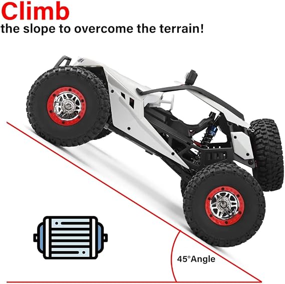 WLTOYS WL 12429 1/12 4WD RC Racing Car High Speed Off-Road Remote Control Alloy Crawler Truck LED Light Buggy Toy Kids Gift RTF (12429 1 * 1500)
