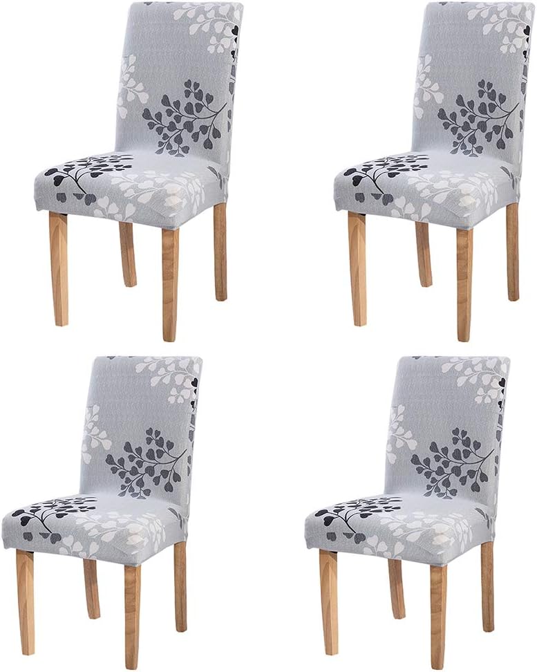 Xiazuo Chair Covers for Dining Room Removable Washable Chair Seat Covers Stretch Chairs Covers Kitchen Chair Covers